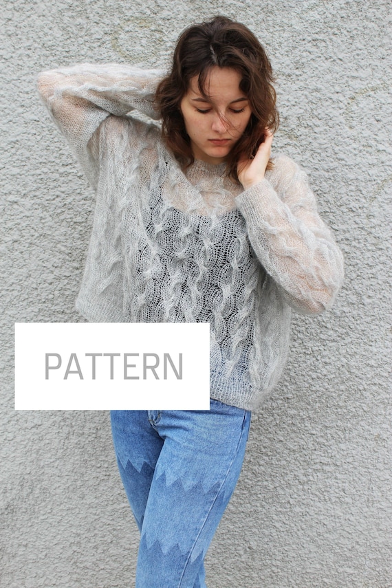Mohair Sweater PDF Knitting Pattern English Printable Mohair Sweater PDF Knitting Pattern English Printable