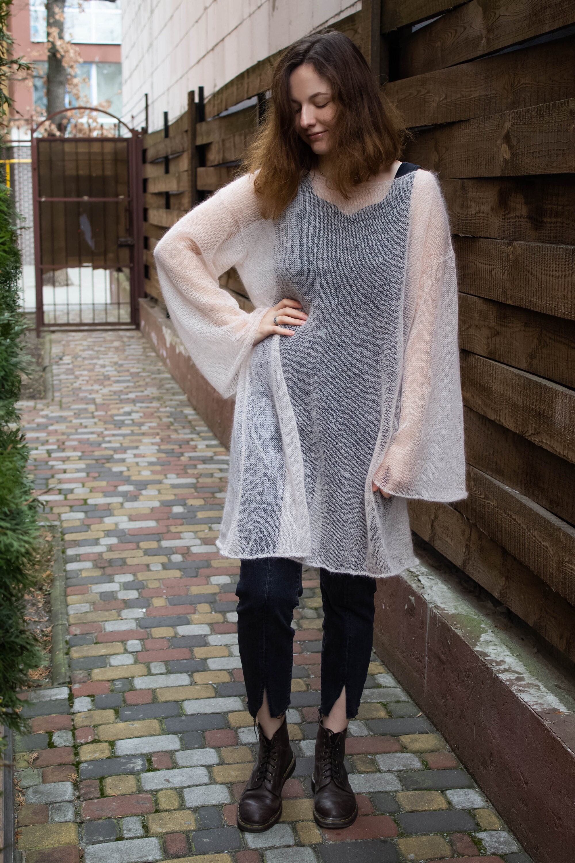 あいち　louren mohair loose over knit Loose Knit Mohair Sweater Pattern - Shop on Pinterest