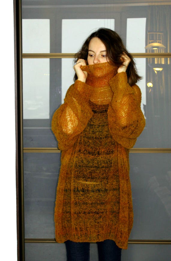 mustard sweater dress