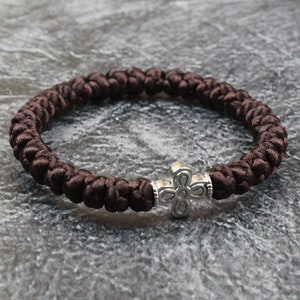 Orthodox Prayer Rope bracelet 33 knots Brown, Christian bracelet, brojanica komboskini orthodox jewelry, Christian Gifts, Christian jewelry