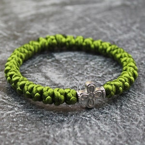 Christian Prayer Rope bracelet 33 knots Olive, Orthodox bracelet, brojanica komboskini orthodox jewelry, Christian Gifts, Christian jewelry