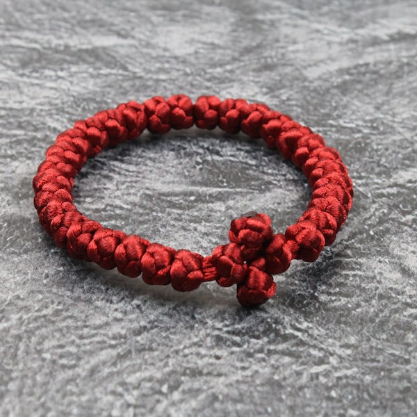 WEBEEDY 2 Styles Breloque Croix Chrétienne Bracelet De Prière Nœud Corde De Prière Orthodoxe Protection Bénédiction Breloque Croix Ornements Suspendus Pour Rétroviseur De Voiture Noir