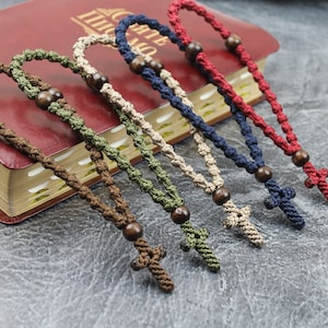Corde de prière de poche étirée à 33/50/100 nœuds, corde de prière chrétienne orthodoxe grecque