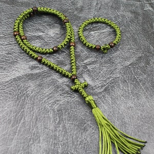 Olive Orthodox Prayer Rope, Orthodox Rosary, Christian Rope for Deep Meditation and Spiritual Connection