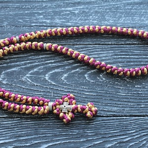 Orthodox Prayer Rope Rosary 100 knots, Brojanica, komboskini, komboskini necklace,  orthodox jewelry, Christian jewelry, Christian rosary