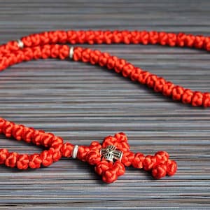 Orthodox Prayer Rope Rosary 100 knots, Brojanica, komboskini, komboskini necklace, orthodox jewelry, handmade, Christian jewelry
