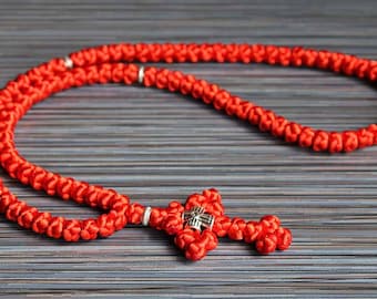 Handmade Orthodox Prayer Rope, 100 Knots Rosary, Christian Jewelry
