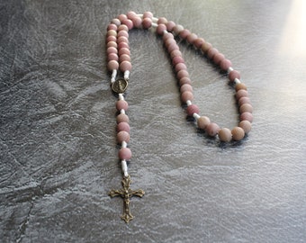 Rosary Catholic Purple Beads with Jesus Cross, Family rosary, Religious Rosary and Praying Beads, Catholic rosary, Rosary beads