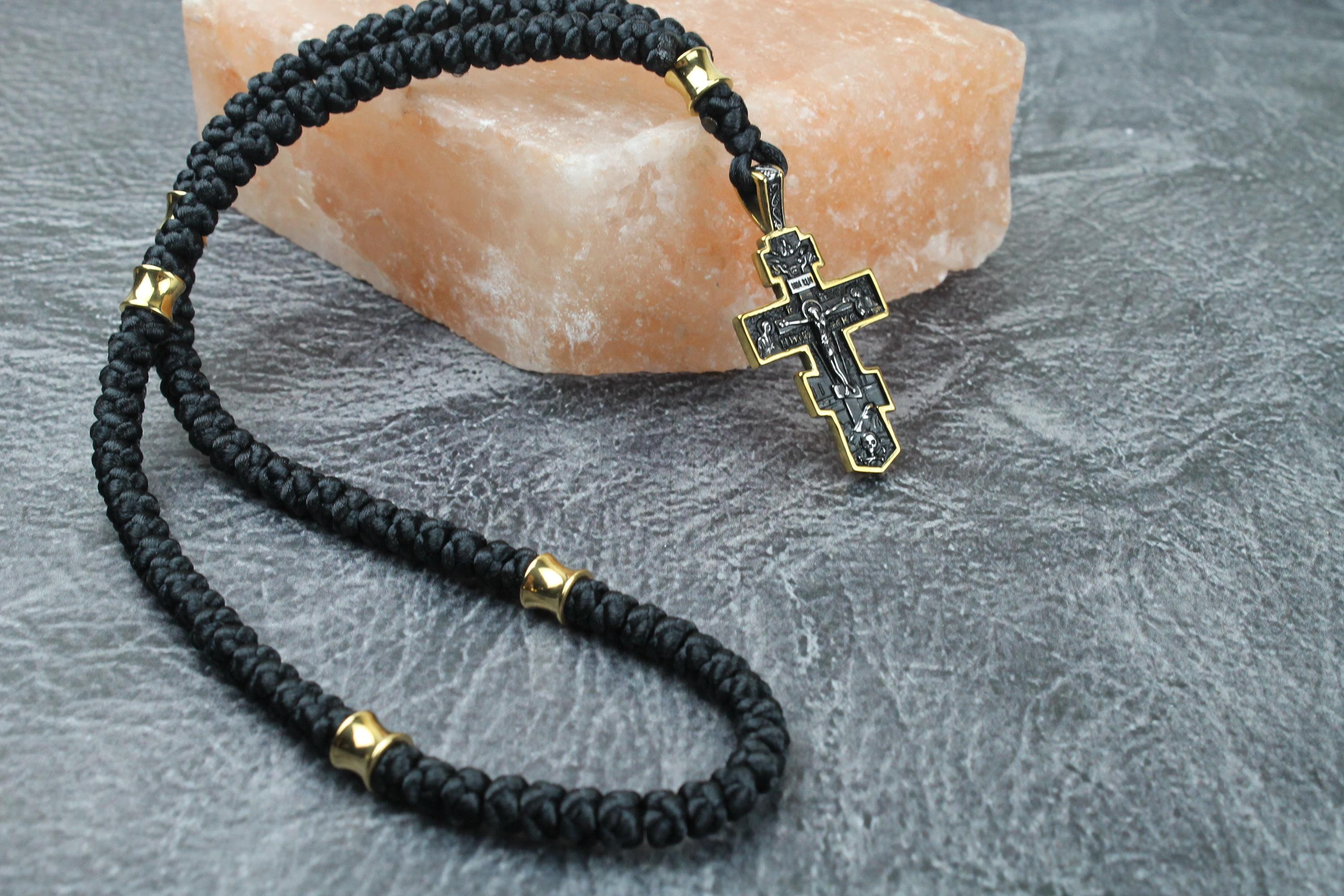 Handmade Orthodox Prayer Rope 100 knots, Jesus cross chotki,  Crucifix