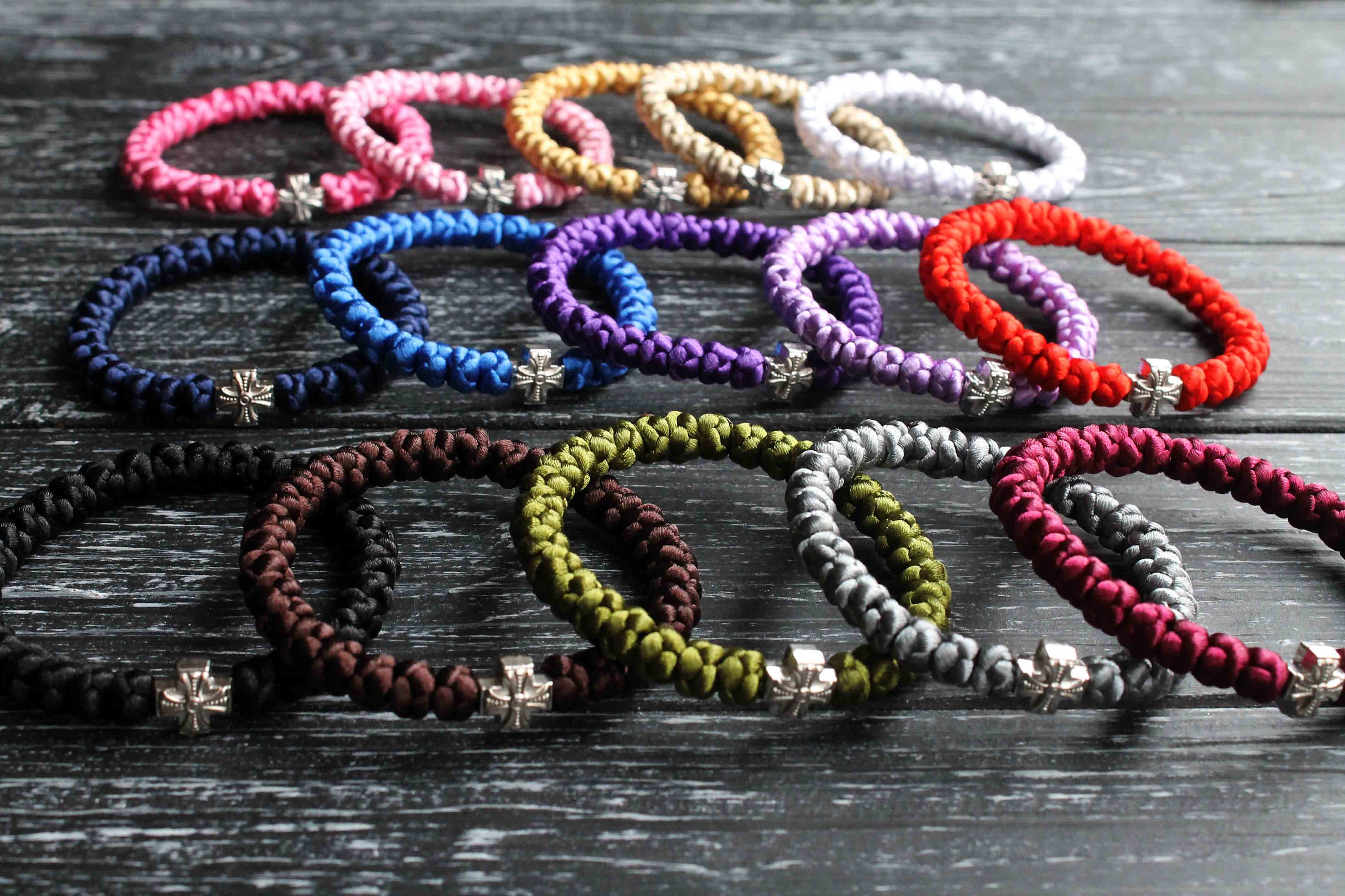 Orthodox Prayer Rope bracelet 33 knots brojanica komboskini black orthodox jewelry, Christian Gifts, Christian bracelet, Christian jewelry