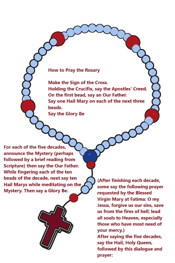 Collar Rosario Nuestra Señora De Acero Inoxidable Suave Bola | Meses