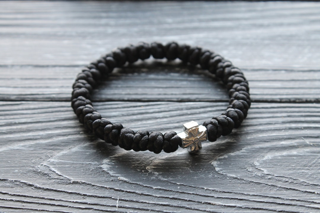 Orthodox Prayer Rope Bracelet 33 Knots Brojanica Komboskini Black