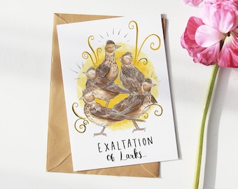 Greetings Card - Exaltation of Larks