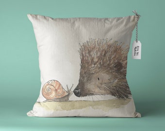 Cushion - Hedgehog and Snail