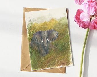 Greetings Card - Jungle Elephant