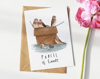 Greetings Card - Parcel of Linnets