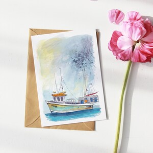 Carte de voeux - Stormy Boat