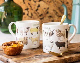 ラスト1点イギリスにて購入　becca hall 犬種イラストマグカップ ラスト1点イギリスにて購入 becca hall 犬種イラストマグカップ