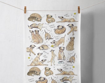 Tea Towel - Border Terrier