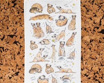 Tea Towel - Border Terrier