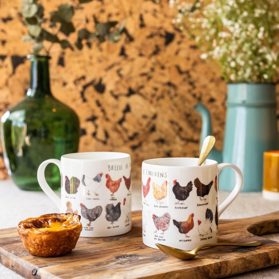 イギリスにて購入becca hall 犬種イラストマグカップ
