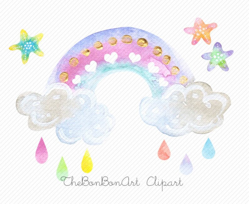 watercolor Unicorn Clipart. Unicorn Printable. Baby Shower Kids Party clipart. rainbow, clipart illustration.diy baby birthday invite. image 4