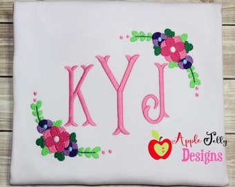 Spring Monogram Corner Design