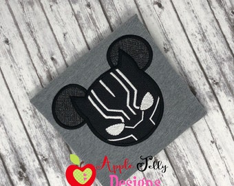 Black Panther Mouse Applique Design