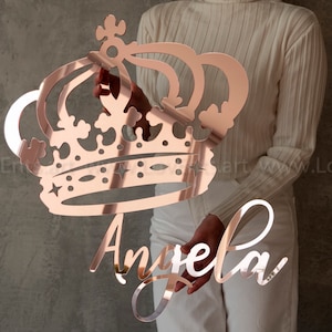 Princess crown Crown Prince Royal Crown with Your Name Personalized queen crown Royal Crown Wall Decor Custom Hanging Signs Living room Art
