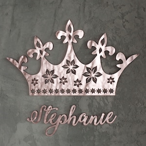 Princess crown Crown Prince Royal Crown with Your Name Personalized Children&#39;s Wall art crown Custom Hanging Signs Living room Art