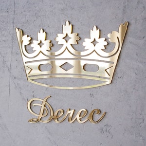 prince crown Princess Royal Crown with Your Name Personalized queen or king crown Royal Crown Custom Hanging Signs Living room Art