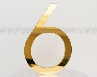 Simple classic gold mirror table numbers for wedding. Black or silver mirror wedding table numbers.