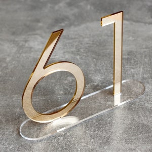 gold mirror wedding acrylic Table Numbers, Wedding Table Numbers, Wedding Table Decor, golden table numbers