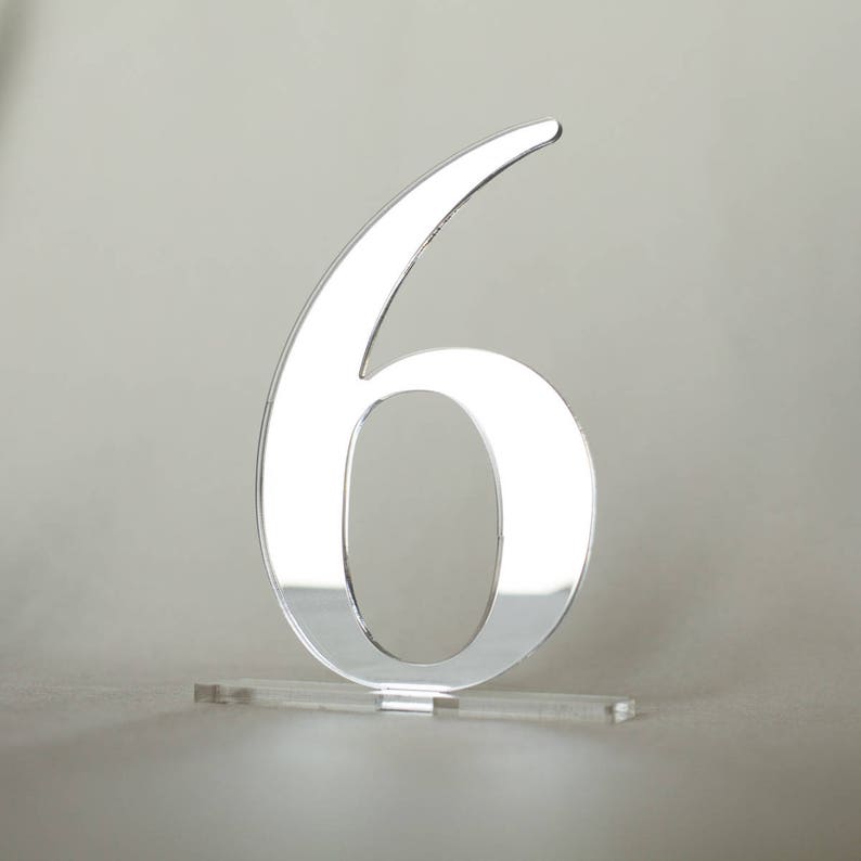 gold mirror acrylic Table Numbers 5, Wedding Table Numbers Set, Wedding Table Numbers, Wedding Table Decor, Table Numbers, image 3