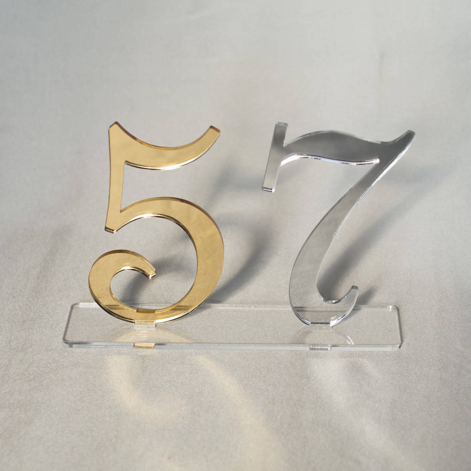 Gold mirror acrylic Table Numbers Wedding Table Numbers Etsy