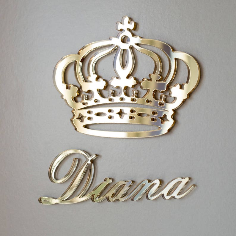 Princess crown Crown Prince Royal Crown with Your Name Personalized queen crown Royal Crown Wall Decor Custom Hanging Signs Living room Art image 5