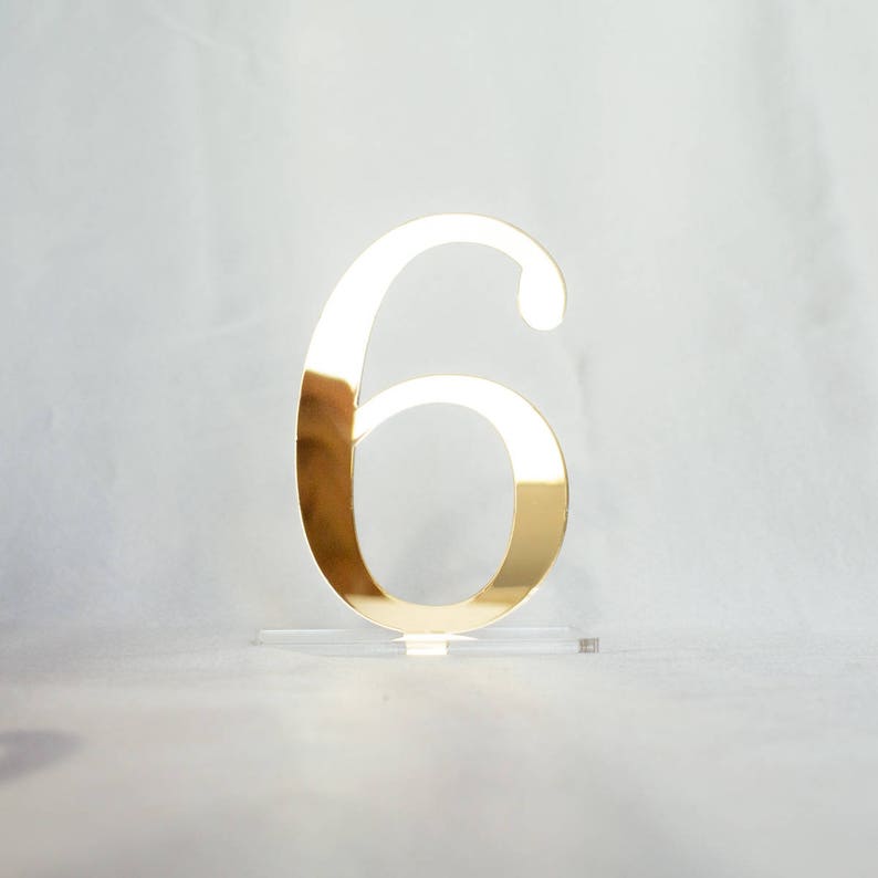 3,5 mirror acrylic Table Numbers, Wedding Table Numbers, Wedding Table Numbers Set, Wedding Table Decor, Table Numbers image 5