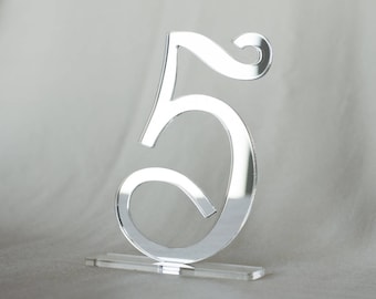 gold mirror acrylic Table Numbers, Wedding Table Numbers, Wedding Table Decor, Table Numbers