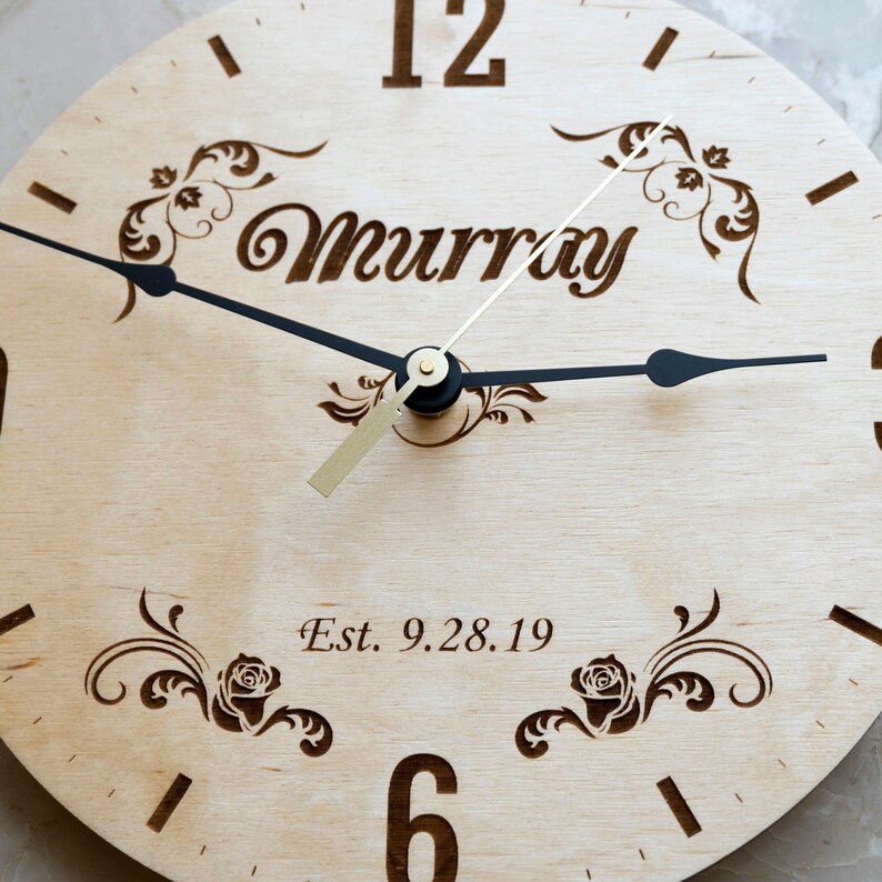 Personalized Family Clock Anniversary Clock wedding date Etsy