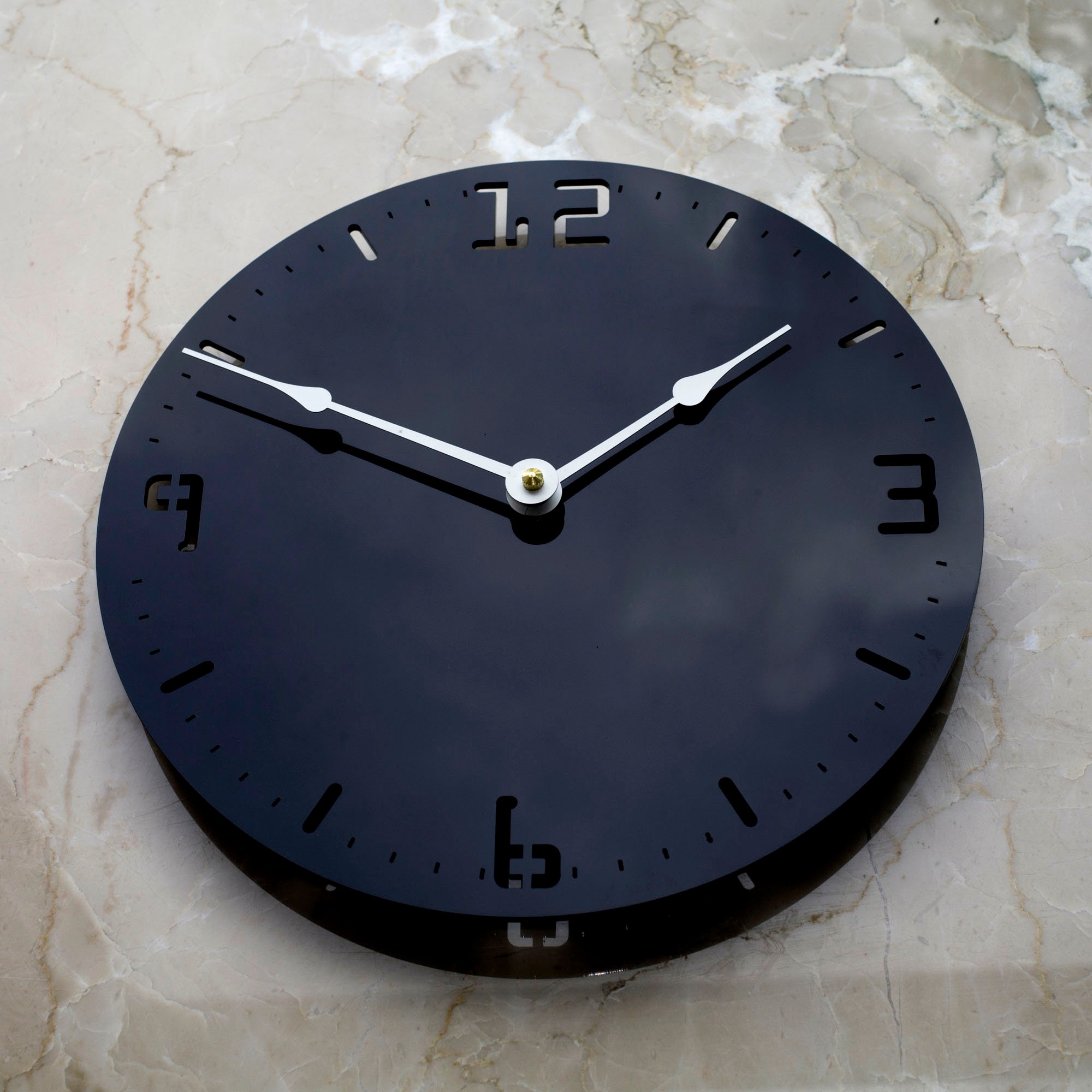 Silver mirror large wall clock mirrored Unique clock Modern Etsy