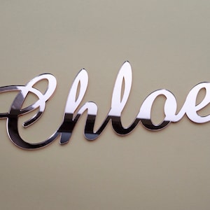 Rose gold mirror large personalized name sign Acrylic mirrored sign Custom baby name Room decor Plaque Letters Backdrops Party Decor