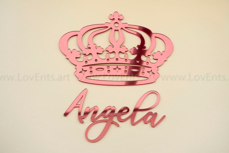 Princess crown Crown Prince Royal Crown with Your Name Personalized queen crown Royal Crown Wall Decor Custom Hanging Signs Living room Art image 2