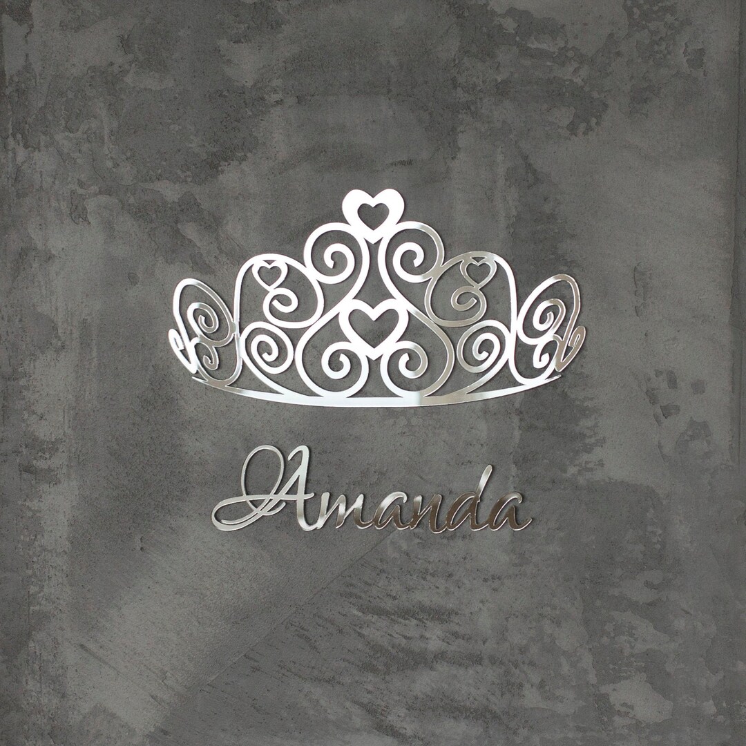 Silver Princess Crown Rose Gold Prince Royal Crown With Your Name Personalized Queen Crown