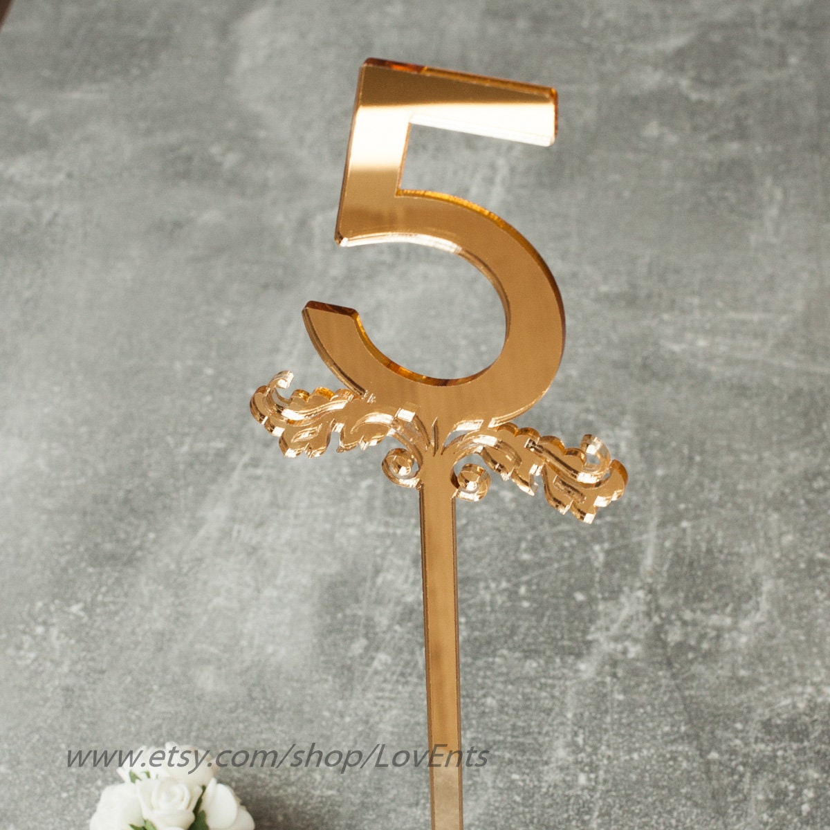 12 Mirror Acrylic Wedding Table Number Tall Table - Etsy