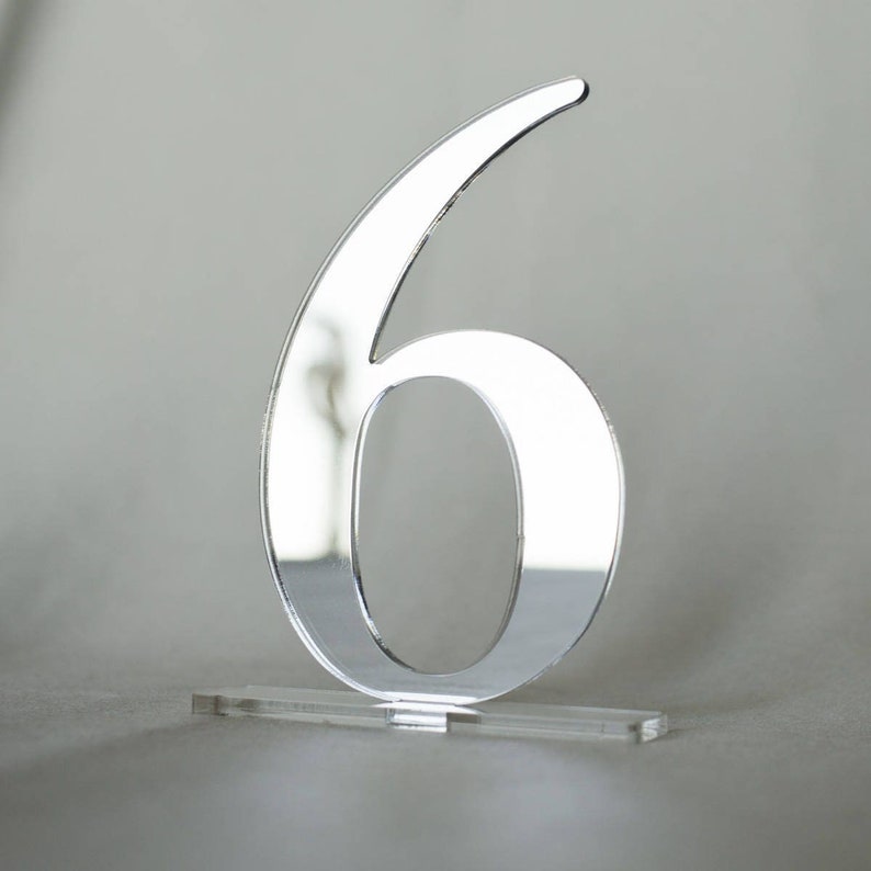 mirror acrylic Table Numbers 5, Wedding Table Numbers, Wedding Table Numbers Set, Wedding Table Decor, Table Numbers, Mirror silver