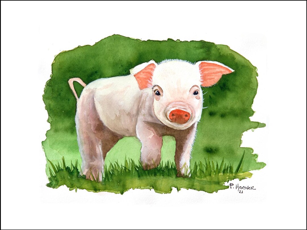 Piglet Water Color Print - Etsy