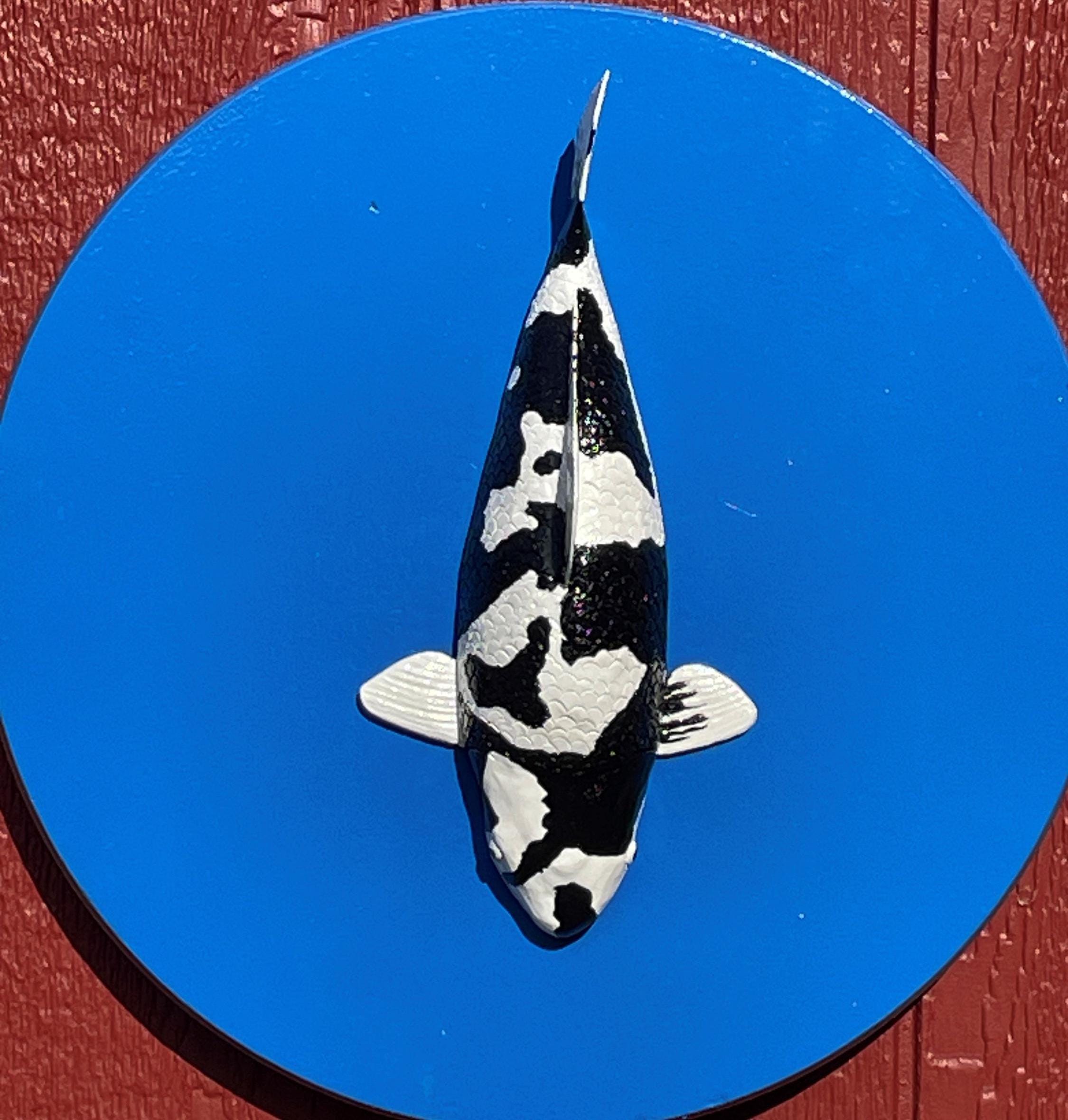 Koi Art Wall Decor - Beautiful Shiro Utsuri
