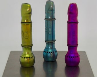 Anodized TiChillum:  3D Printed Titanium Pipe