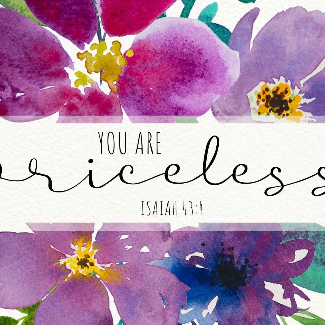 Inspirational art depicting a quote from the book of Isaiah