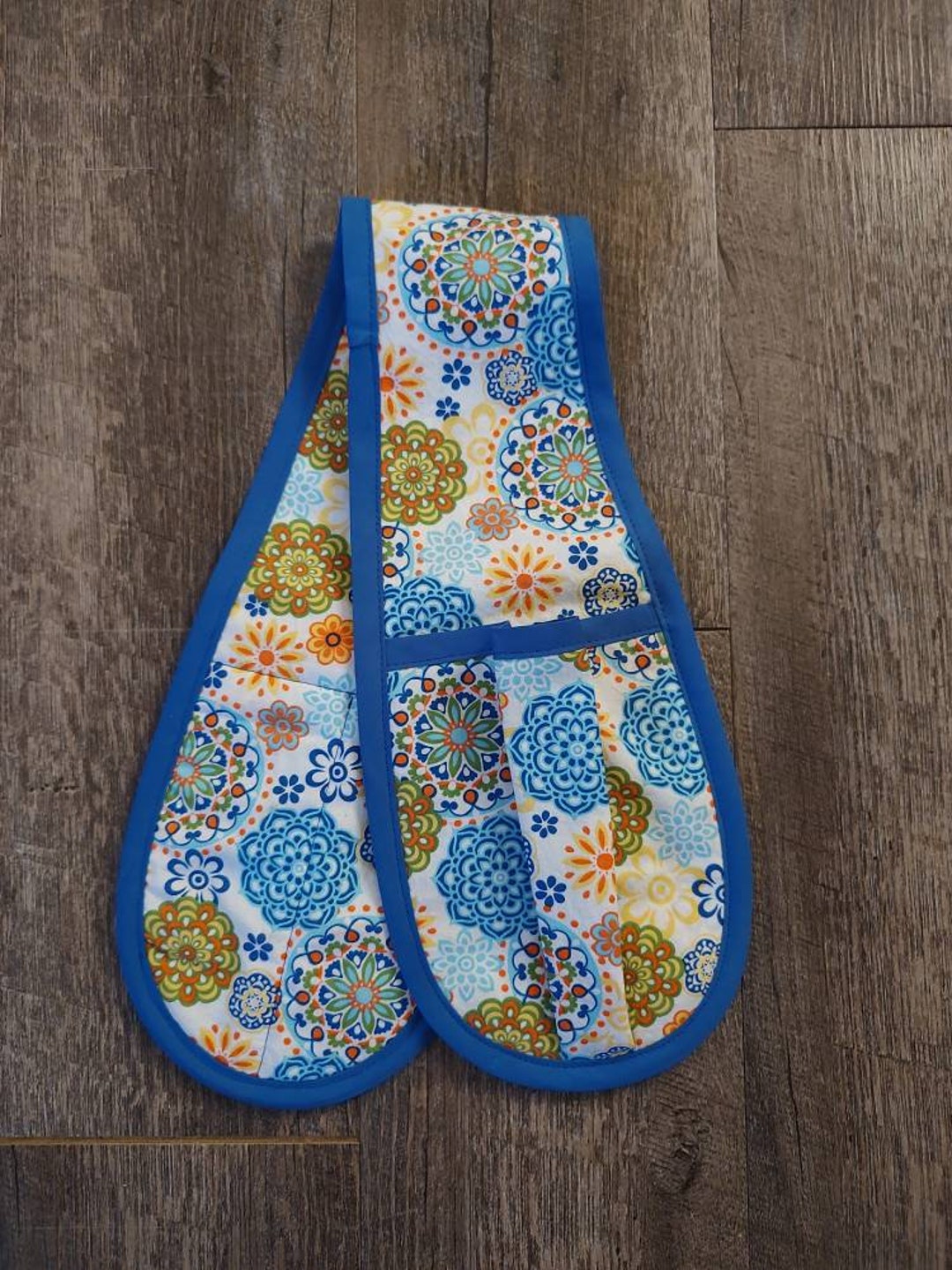 Double Oven Mitt Heat Resistant Double Mitt Potholder Oven Etsy